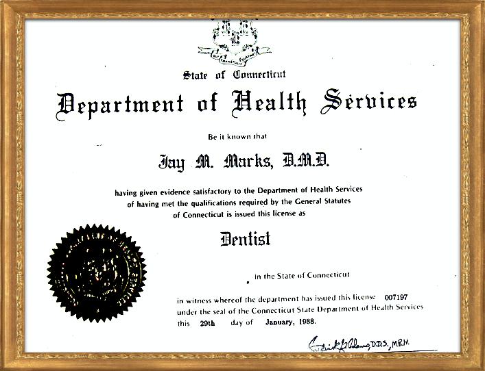 CERT Department of Health Services - Dentist