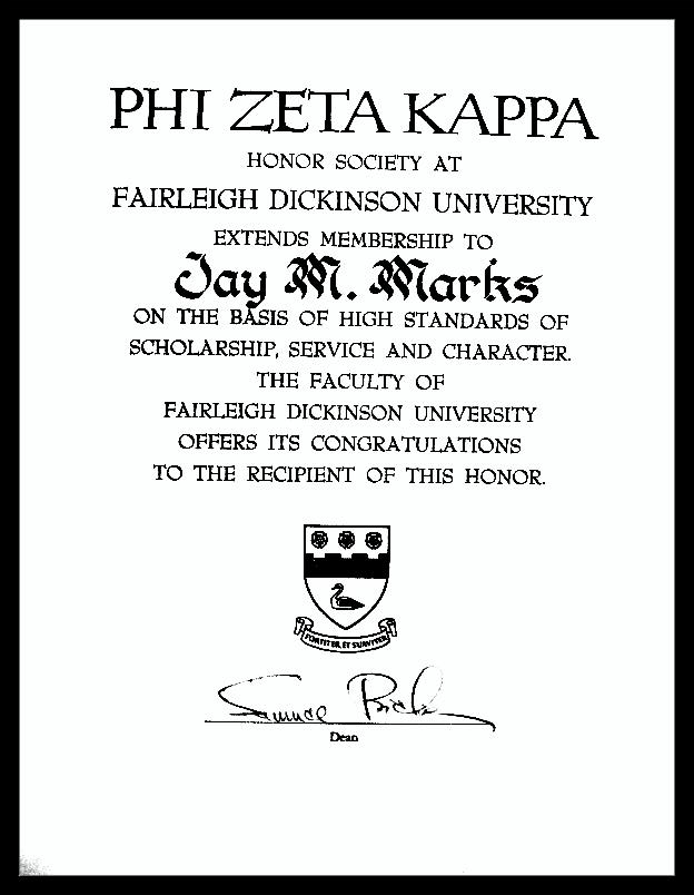 Membership Phi Zeta Kappa - Fairleigh Dickinson University